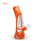 Waxmaid 8.5″ Horn Silicone Glass Water Pipe Smoke Drop Translucent Orange 