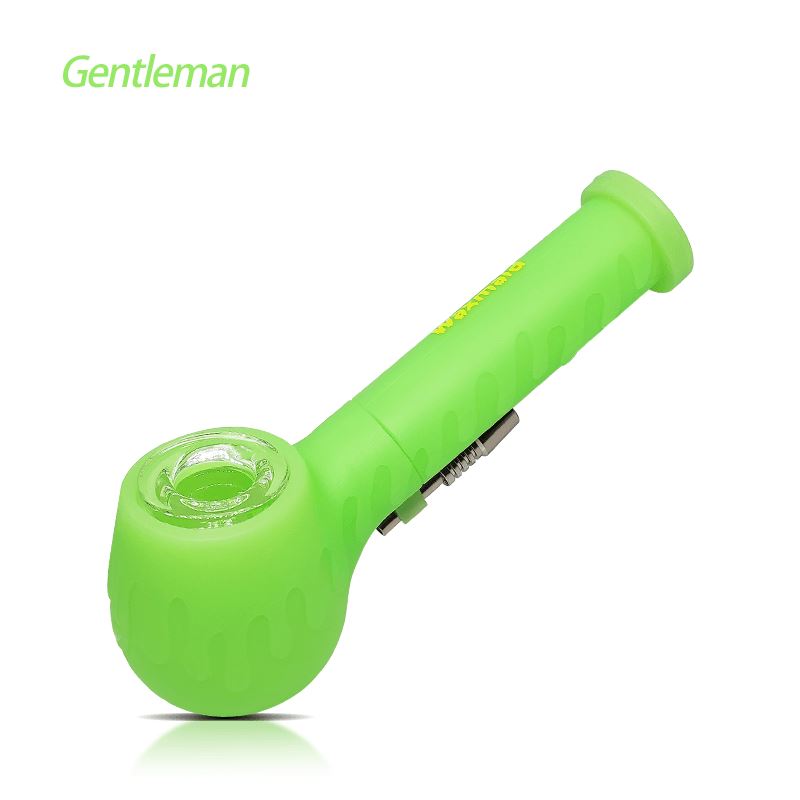Waxmaid Gentleman 2 in 1 Handpipe & Nectar Collector Smoke Drop GID Green 
