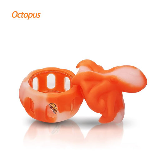 Waxmaid Octopus Silicone Concentrate Container Smoke Drop Translucent Orange 
