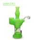 Waxmaid Soldier 2 in 1 Water Pipe & Nectar Collector Smoke Drop GID Green 