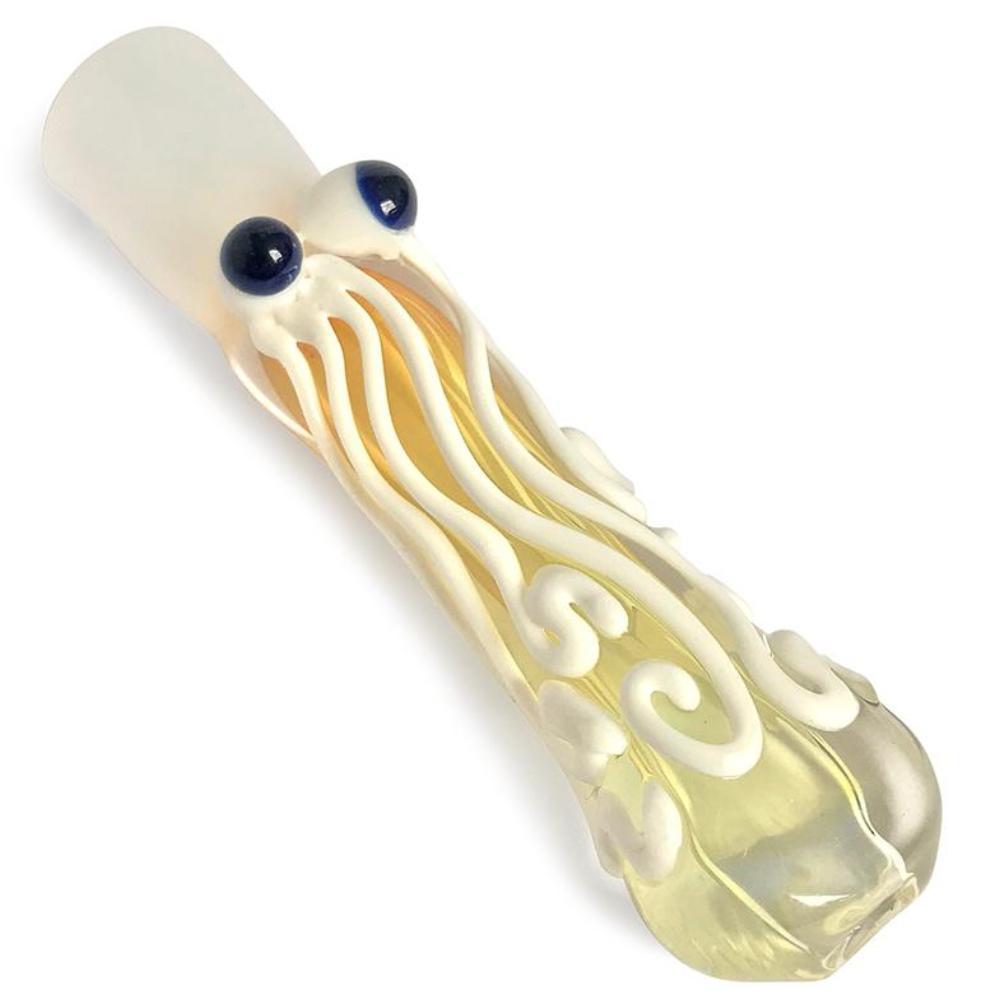 White Squid Chillum Glass Pipes Flower Power Packages 