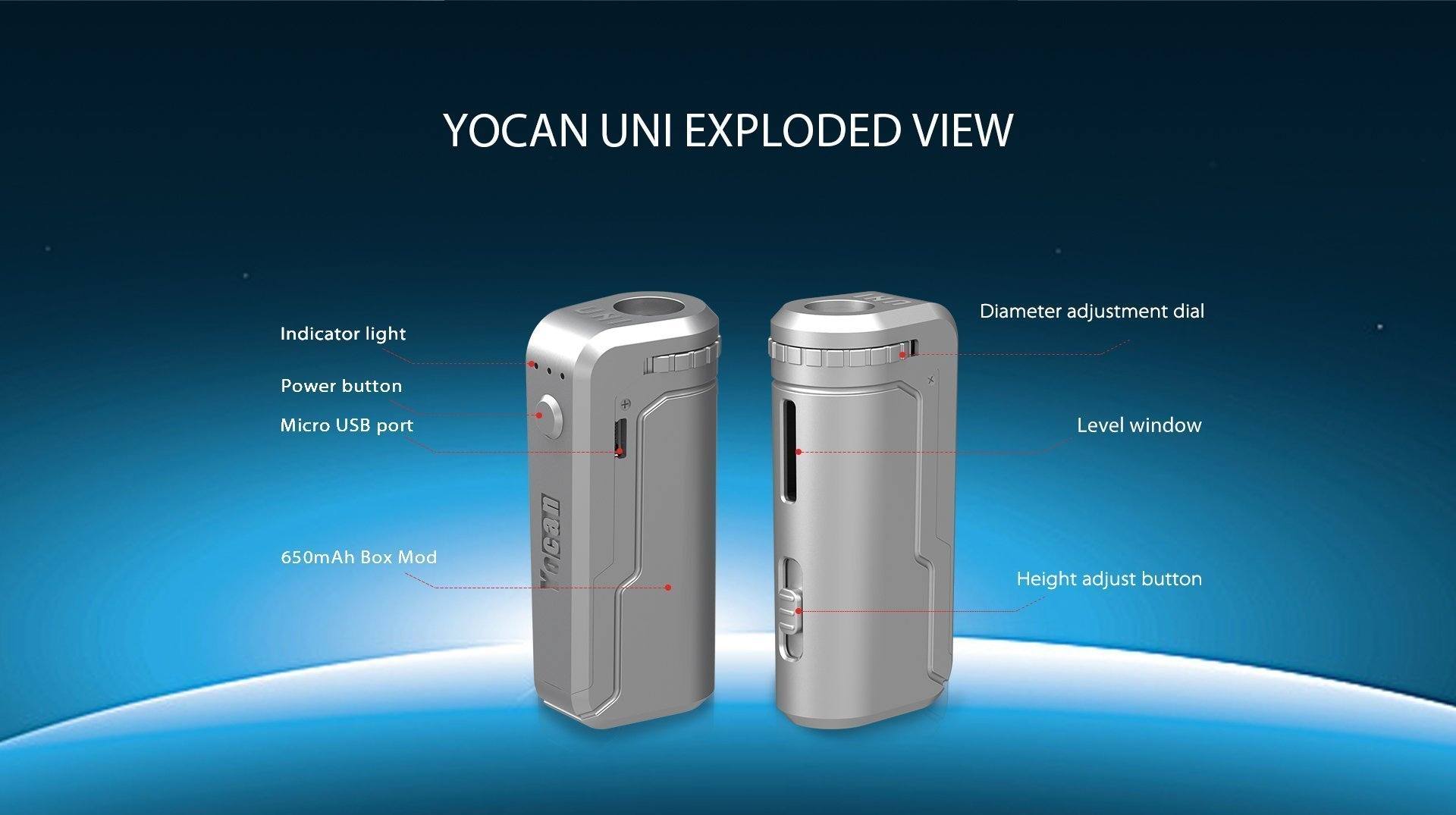 Yocan UNI (Universal Cartridge Battery) Flower Power Packages 