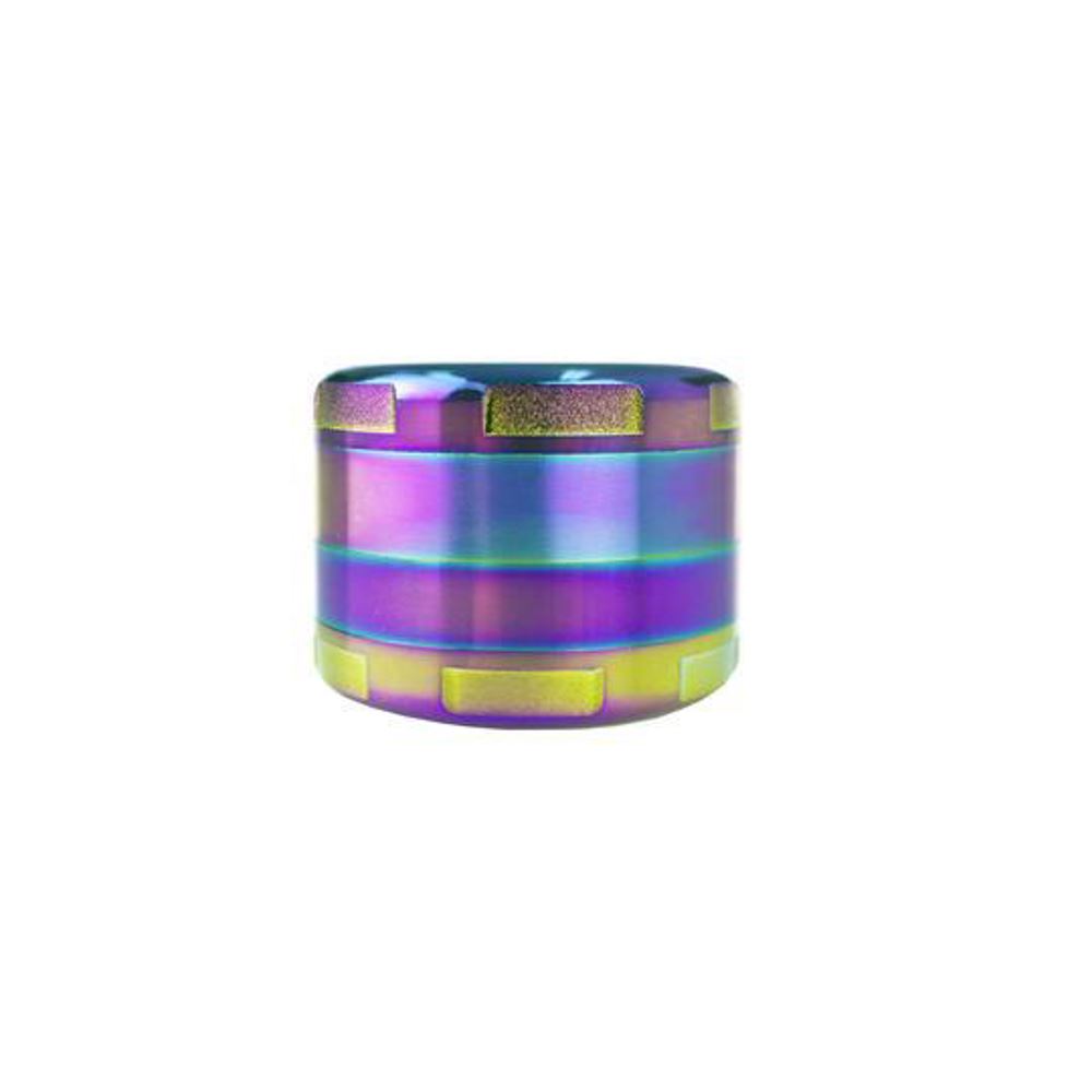 Zink Rainbow Grinder – 3 STAGE – (1 Count) Flower Power Packages 